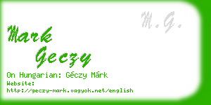 mark geczy business card